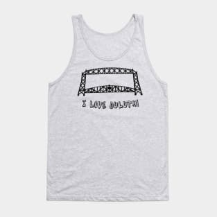 Duluth, Minnesota Aerial Lift Bridge "I Love Duluth" Tank Top